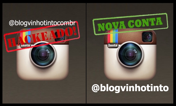 Perfil do Blog de vinho hackeado