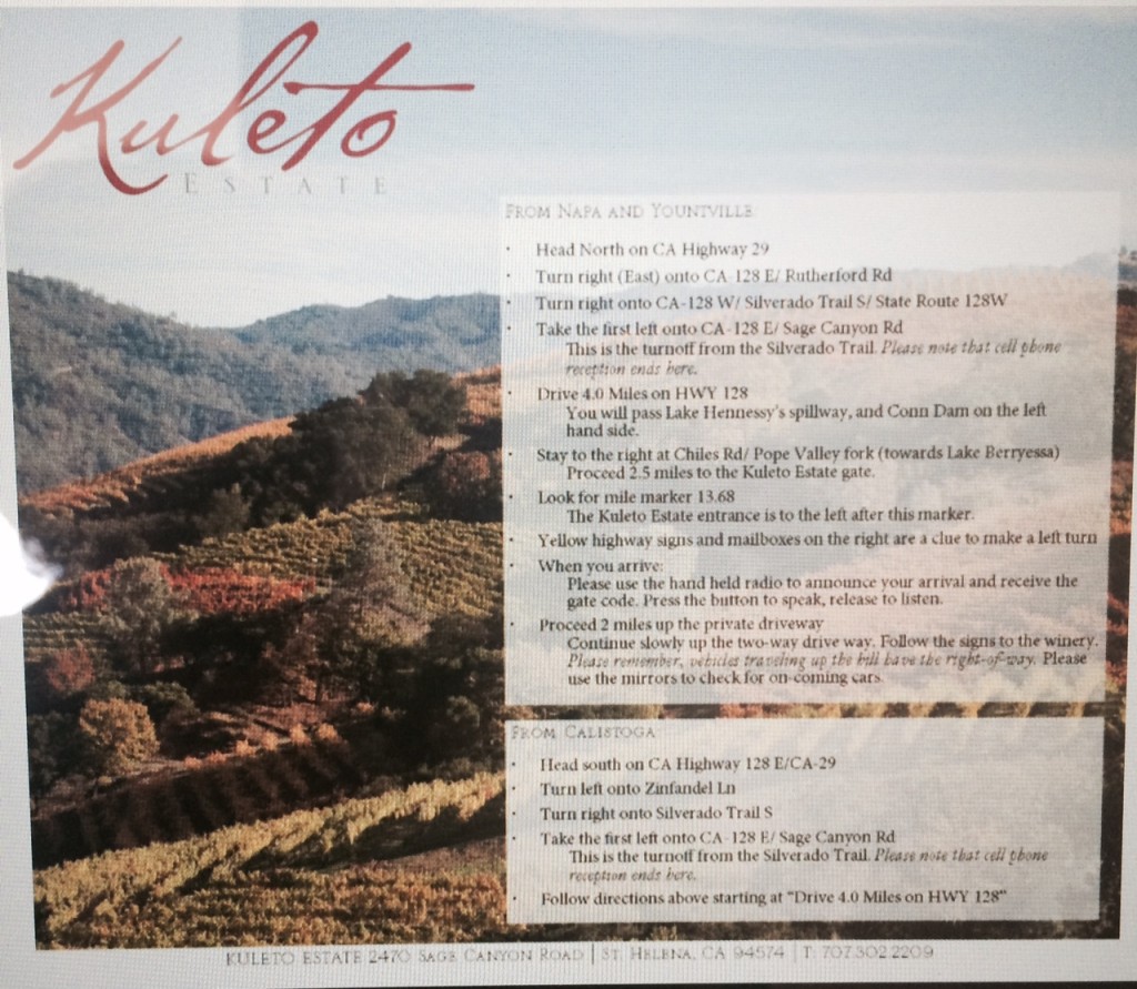 Foto das instruções para chegar até o local 