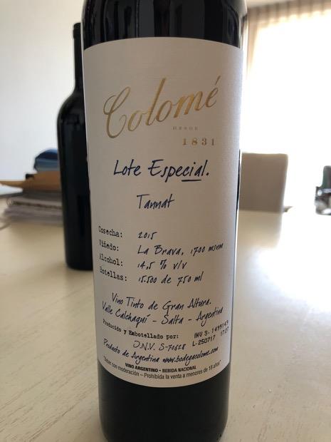 Colomé Lote Especial da Argentina único vinho da américa do Sul premiado com Best in Show