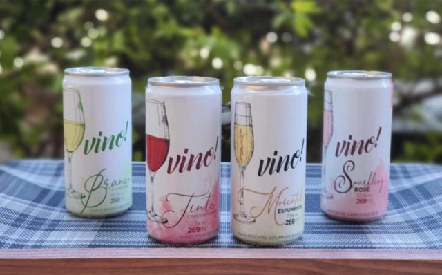 Vinhos em lata da marca Vino!