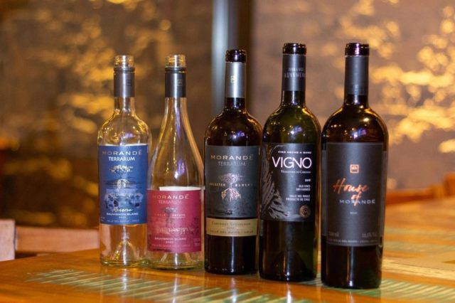 Vinhos Vina Morandé degustados na ocasiãoados 