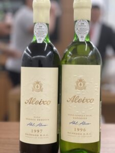 O branco Aleixo Maria Gomes e Bical Superior 1996 e o Aleixo Grand Reserva 1997 Baga