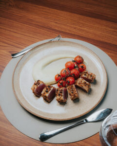 Atum semi-cru com Castanhas